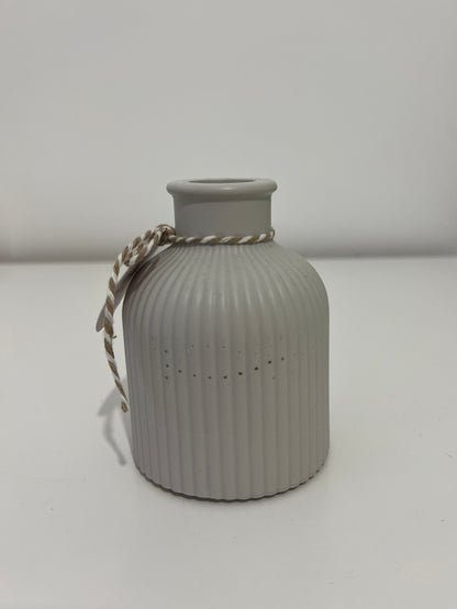 Ribbed Vase - Pebble