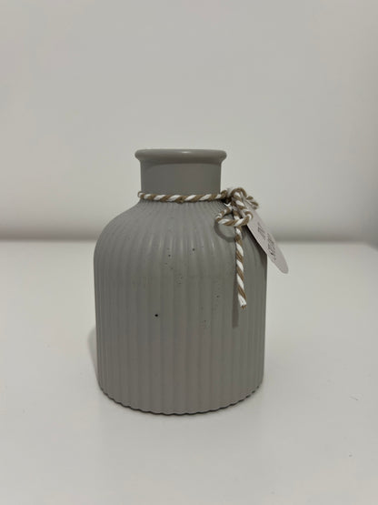 Ribbed Vase - Pebble