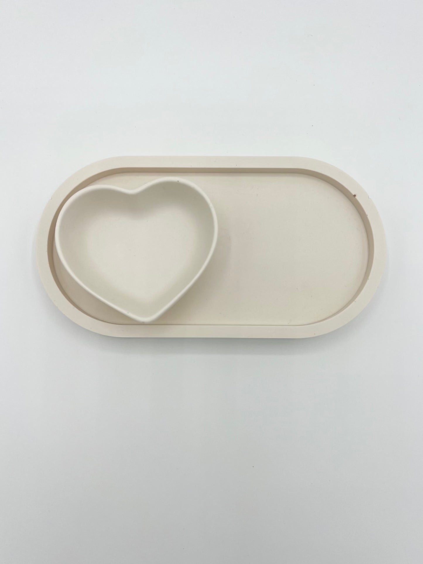 Oval Tray & Heart Dish Set