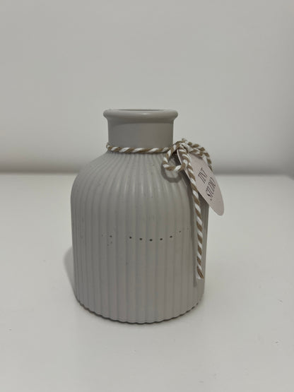 Ribbed Vase - Pebble