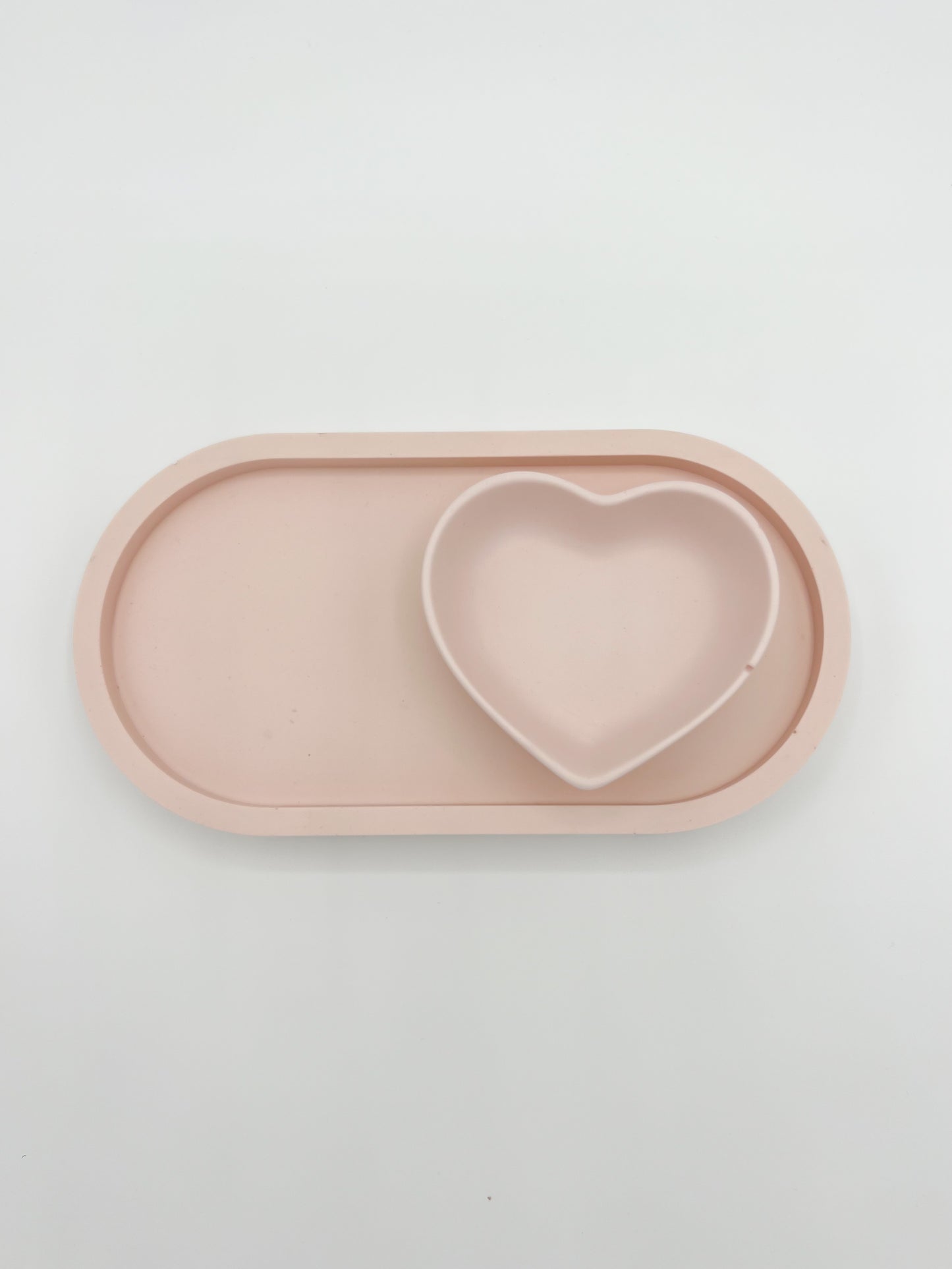 Oval Tray & Heart Dish Set